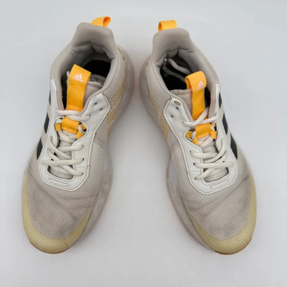 Adidas Mens 6 Womens 7.5 OwnTheGame 2.0 Basketball Shoes Grey Black Orange
